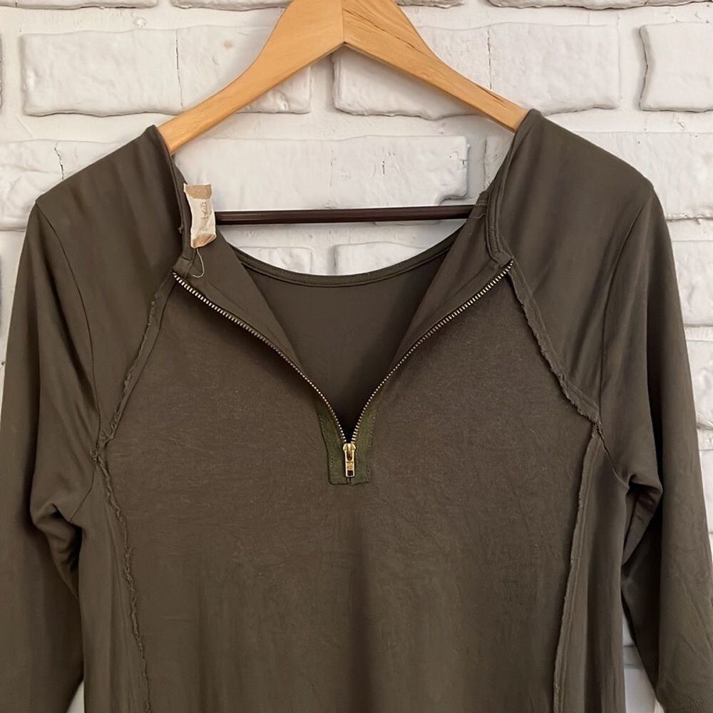 Altar'd State olive green half sleeve dress size small - Picture 8 of 11